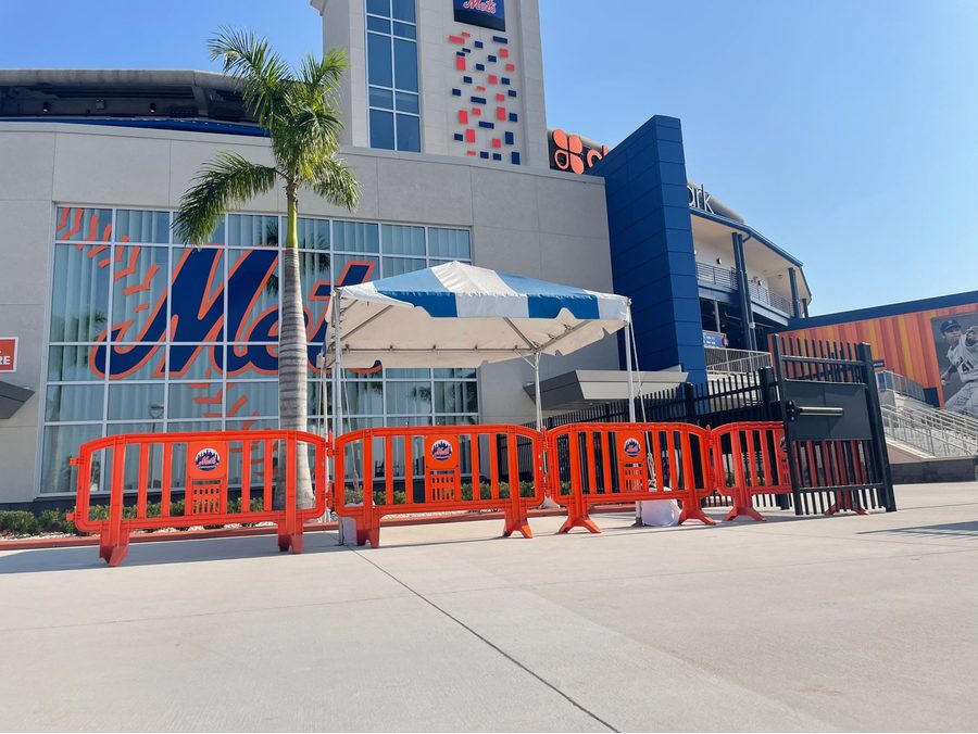 Movit barricades at a stadium